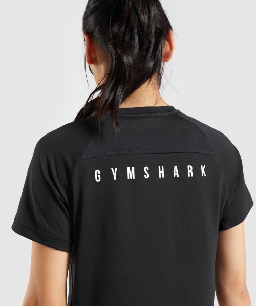 Camiseta Midi Esportiva Gymshark Preta