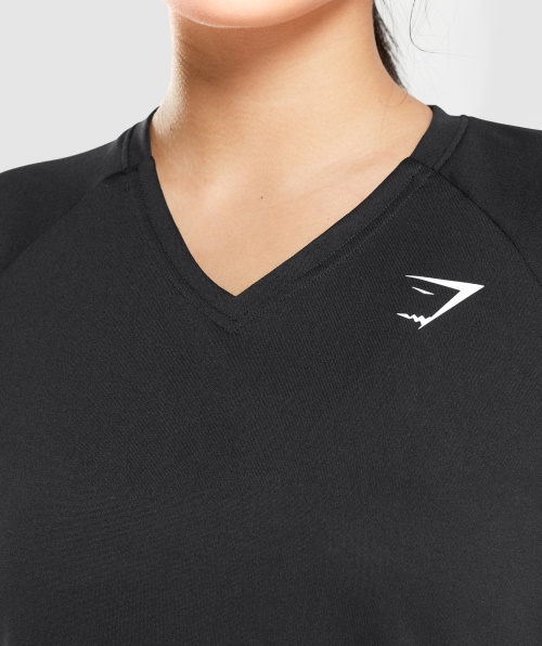 Camiseta Midi Esportiva Gymshark Preta