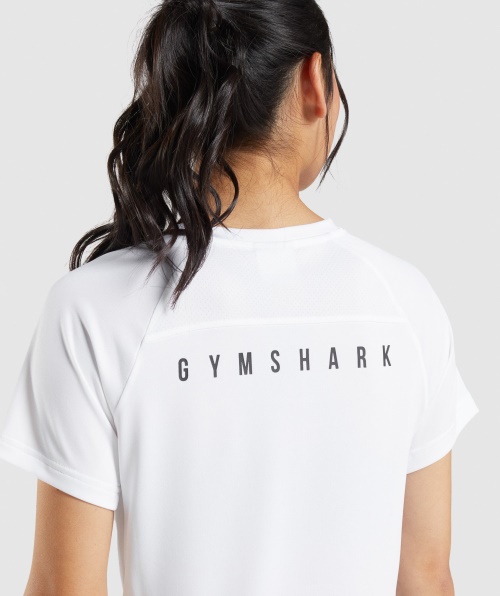 Camiseta Midi Esportiva Gymshark Branca