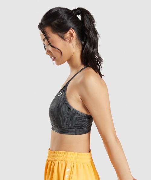 Sutiã Esportivo Gymshark Com Estampa Preta