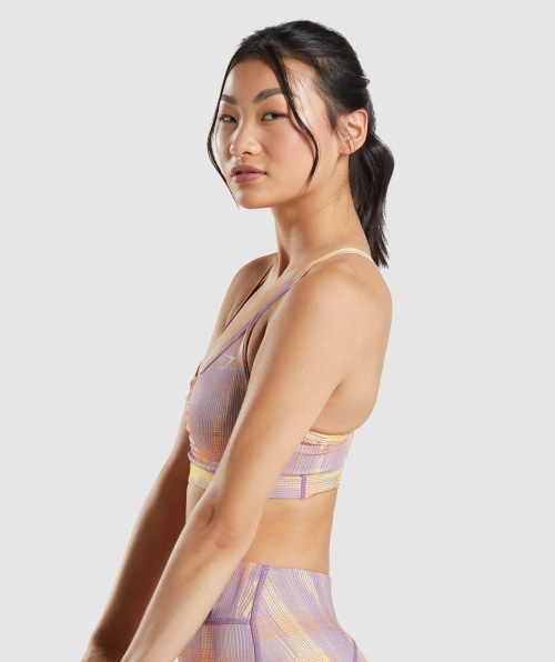 Sutiã Esportivo Gymshark Com Estampa Laranja