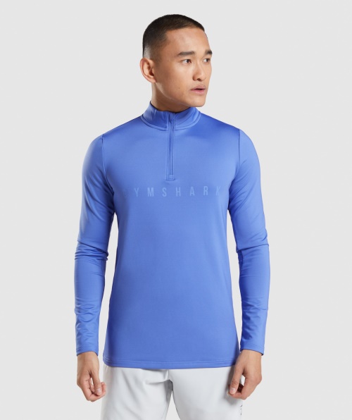 Gymshark Sport Stripe 1/4 Zip Court Azul