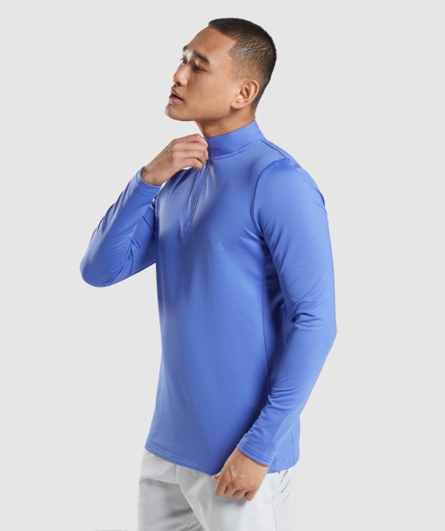 Gymshark Sport Stripe 1/4 Zip Court Azul