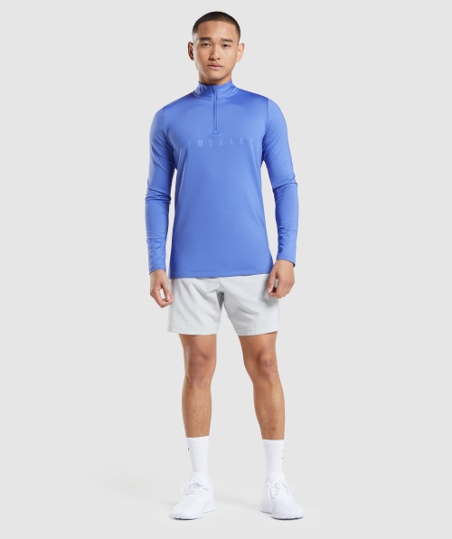 Gymshark Sport Stripe 1/4 Zip Court Azul