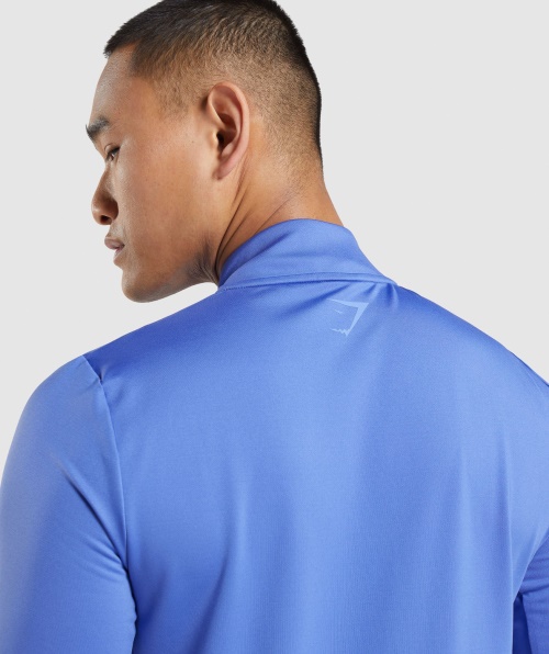 Gymshark Sport Stripe 1/4 Zip Court Azul
