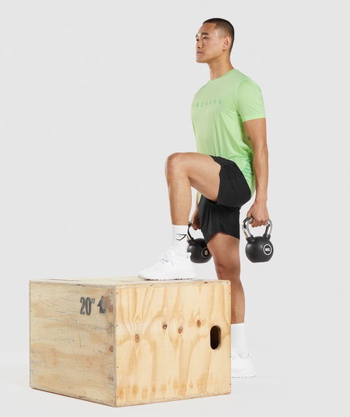 Camiseta Com Listras Esportivas Gymshark Verde Bali