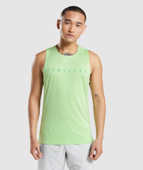 Gymshark Sport Stripe Tanque Bali Verde