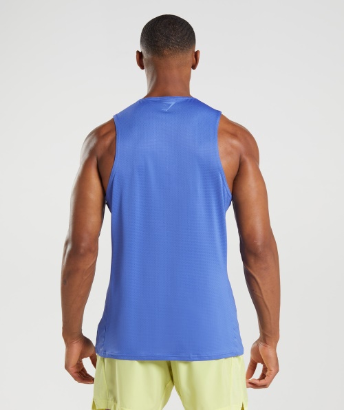 Gymshark Sport Stripe Tanque Quadra Azul