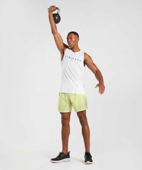 Tanque Com Listras Esportivas Gymshark Branco