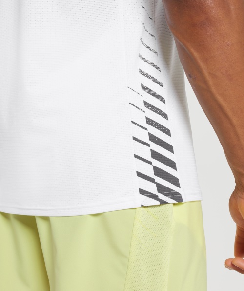 Tanque Com Listras Esportivas Gymshark Branco