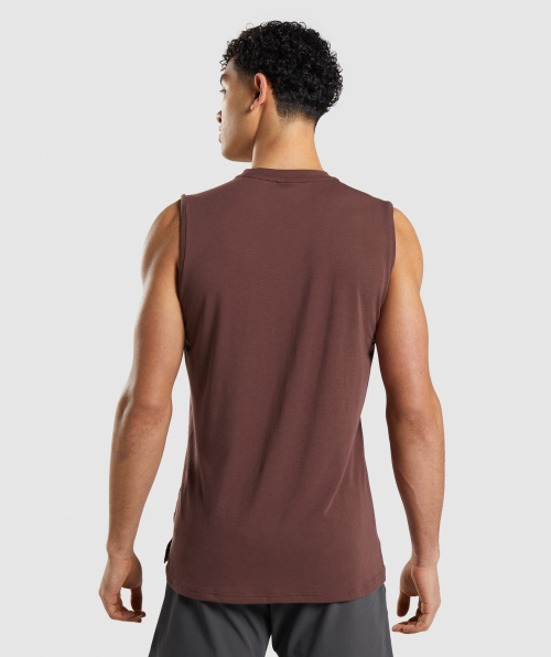 Gymshark Studio Amplificar Tanque Cherry Brown