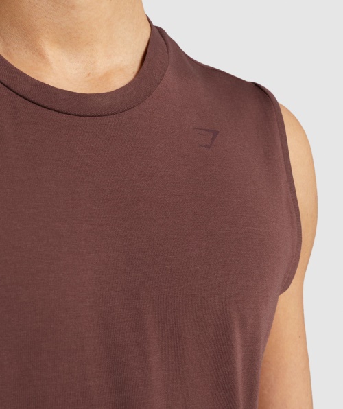 Gymshark Studio Amplificar Tanque Cherry Brown