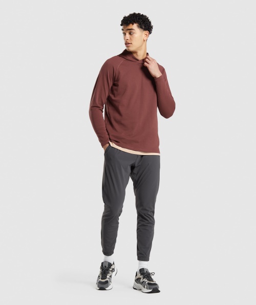 Moletom Com Capuz Gymshark Studio Marrom Cereja