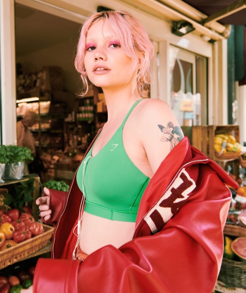 Sutiã Esportivo Gymshark Studio Verde Maçã