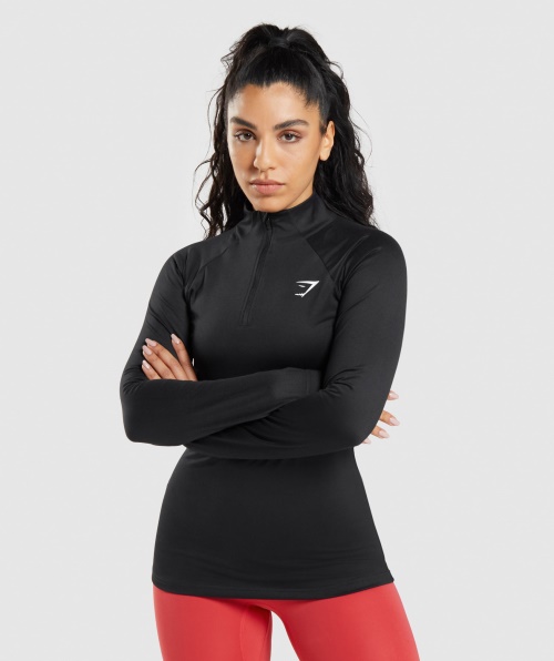 Gymshark Treinamento 1/4 Zip Preto