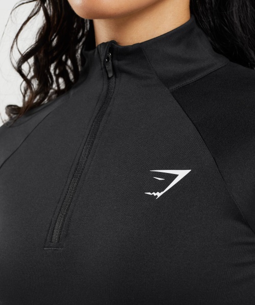 Gymshark Treinamento 1/4 Zip Preto