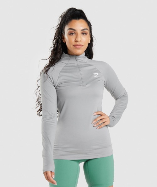 Gymshark Training 1/4 Zip Smokey Grey