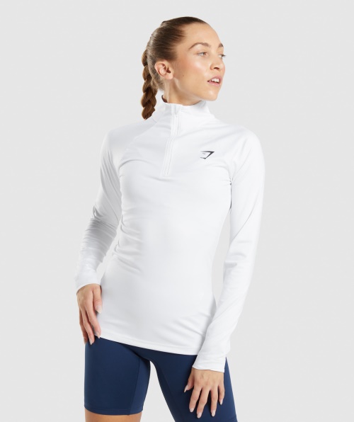 Treino Gymshark 1/4 Zip Branco