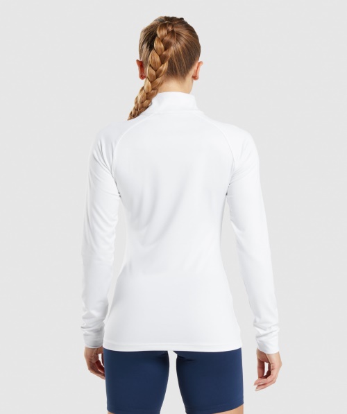 Treino Gymshark 1/4 Zip Branco