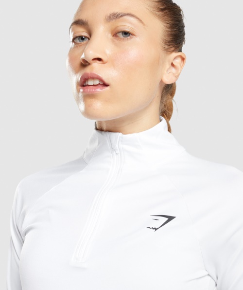 Treino Gymshark 1/4 Zip Branco