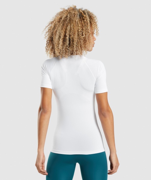 Camiseta Branca De Treino Gymshark Baselayer