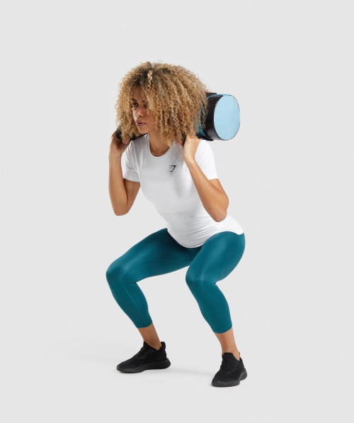 Camiseta Branca De Treino Gymshark Baselayer