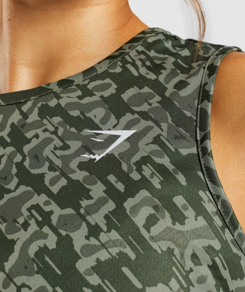 Estampa Verde Do Tanque De Cultivo De Treinamento Gymshark