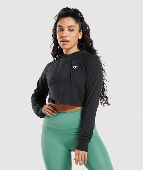 Moletom Cropped De Treino Gymshark Preto