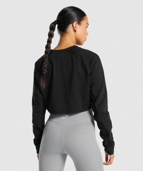 Camisola Cropped De Treino Gymshark Mulheres Negras