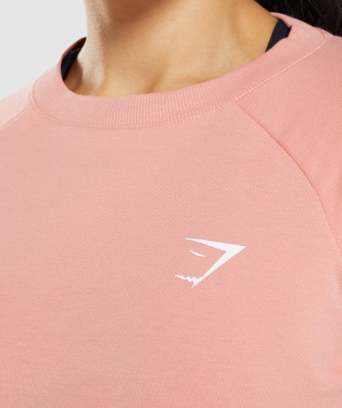Camisola Cropped De Treino Gymshark Paige Pink