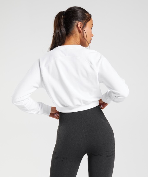 Gymshark Suéter Cropped Feminino Branco