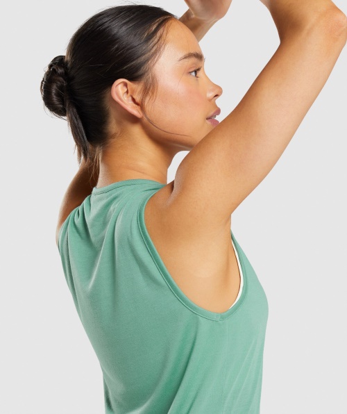 Tanque De Braço Suspenso De Treinamento Gymshark Verde Alpino