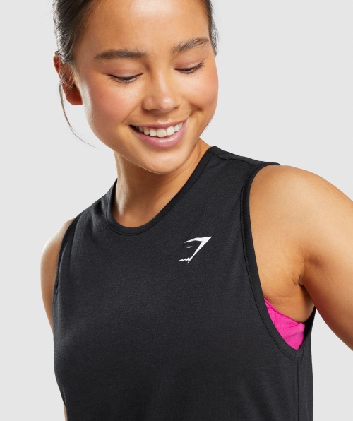 Tanque De Braço Suspenso De Treinamento Gymshark Preto