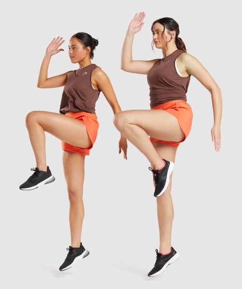 Tanque De Braço Suspenso De Treinamento Gymshark Marrom Cereja