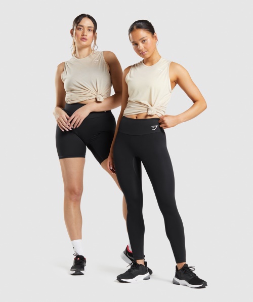 Tanque De Braço Suspenso De Treinamento Gymshark Marrom Baunilha