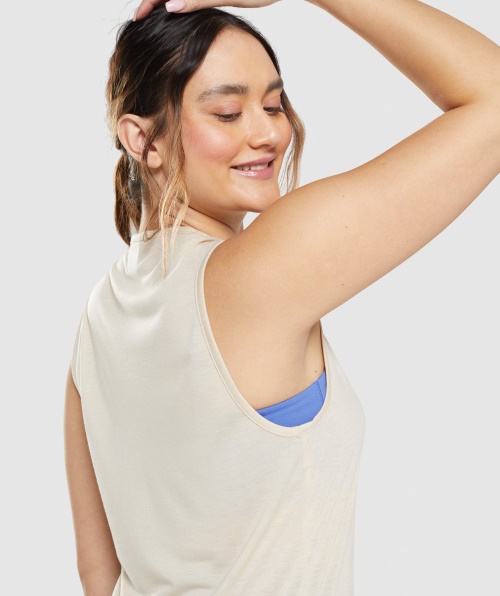 Tanque De Braço Suspenso De Treinamento Gymshark Marrom Baunilha