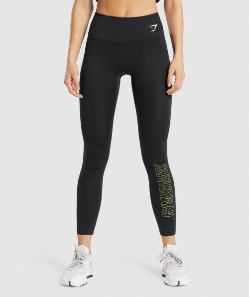 Leggings Gráficas De Treino Gymshark Pretas