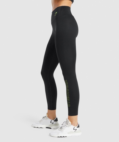 Leggings Gráficas De Treino Gymshark Pretas