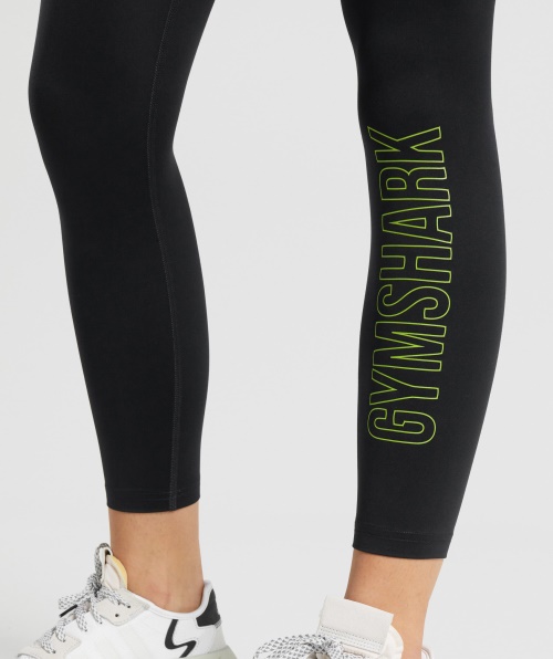 Leggings Gráficas De Treino Gymshark Pretas