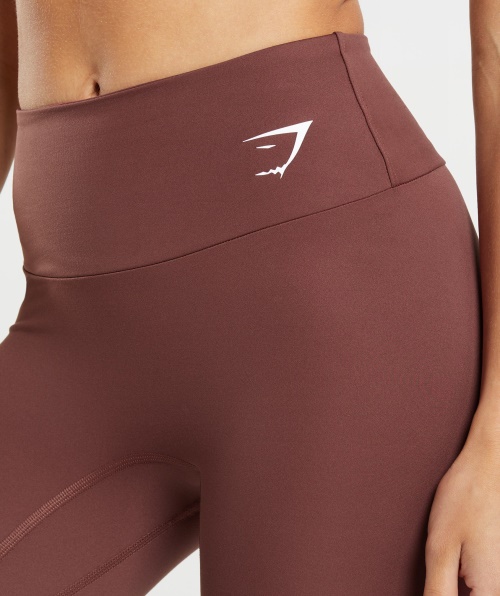 Leggings De Treino Gymshark Marrom Cereja