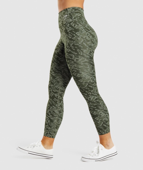Leggings De Treino Gymshark Estampa Verde