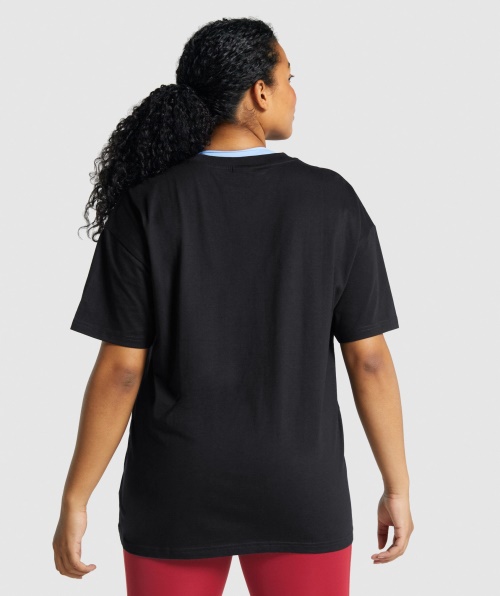 Camiseta De Treino Gymshark Oversized Preta