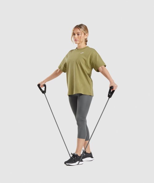 Camiseta De Treino Grande Gymshark Verde Grifo