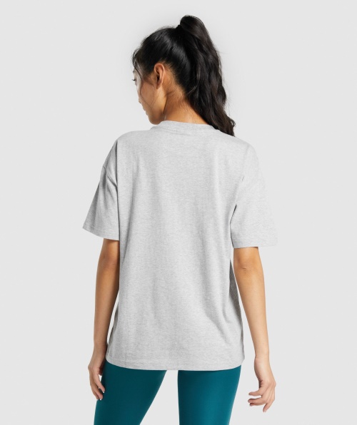 Camiseta De Treino Grande Gymshark Cinza Claro Marl