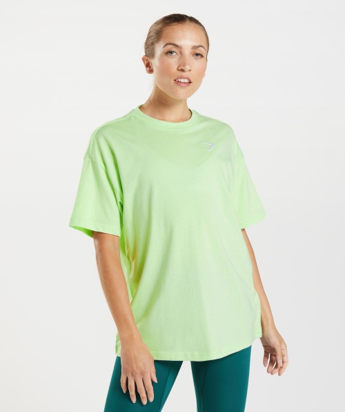 Camiseta De Treinamento Gymshark Oversized Kiwi Verde