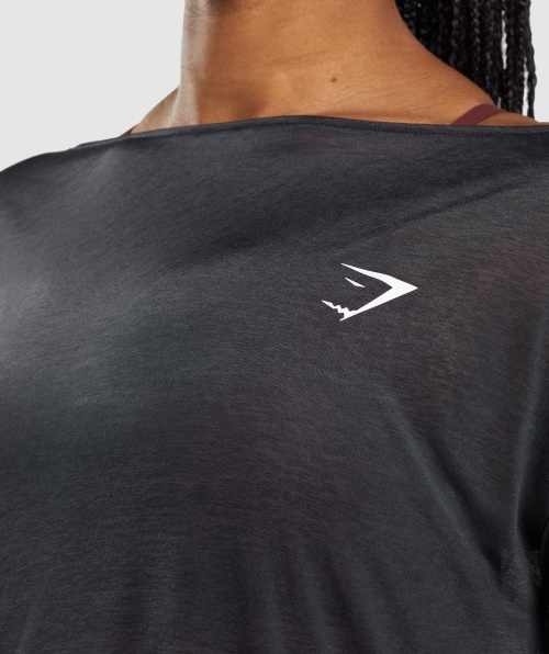 Top Preto Grande De Treinamento Gymshark