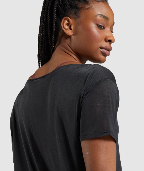 Top Preto Grande De Treinamento Gymshark