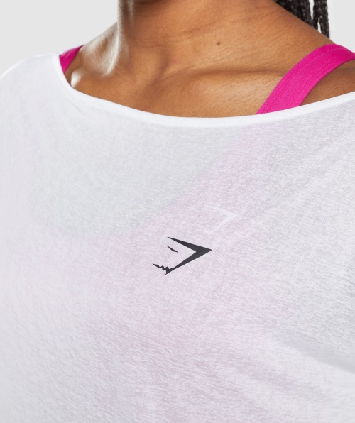 Top Branco Grande De Treinamento Gymshark