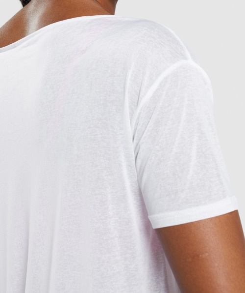 Top Branco Grande De Treinamento Gymshark