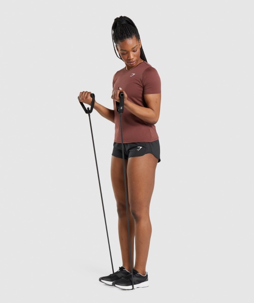 Camiseta De Treino Gymshark Marrom Cereja